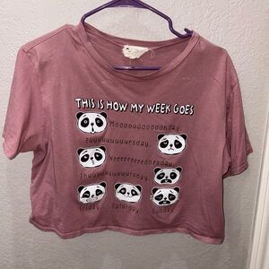 French Pastry Panda Week Kids T-Shirt - Mauve